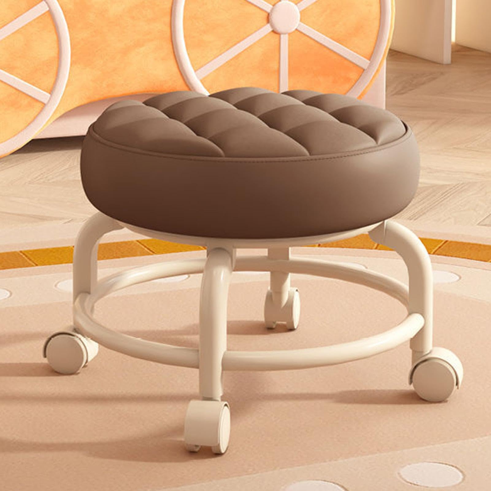 WOLTU Tabouret avec roues, chaise de maquillage, hauteur réglable pour