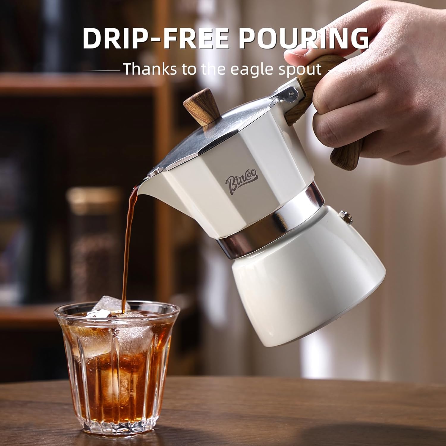 Espresso Maker Stovetop,Camping Moka Pot 2 Cup/120ML,Stove Top Espresso Italian Coffee Maker,Easy to Use (Black)