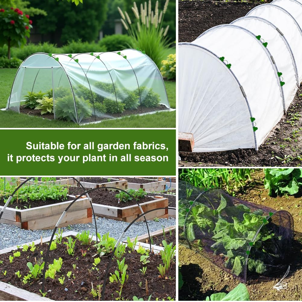 Lot de 18 Tunnels pour Plantes - Arches Tunnels surélevés - 2,5 x 6 m - en Aluminium - Inoxydable - Durable - Pliable - Cerceaux De Serre pour Serre, Plantes, moustiquaire