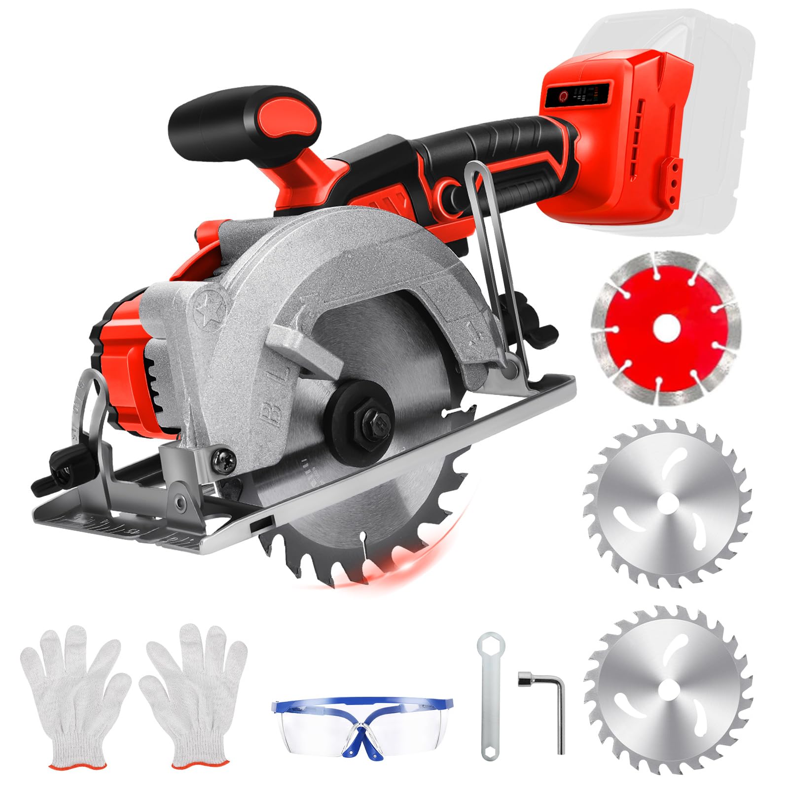 Sierra circular inalámbrica para Milwaukee M18 18 V, 140 mm, sin escobillas, Mini sierra circular de mano