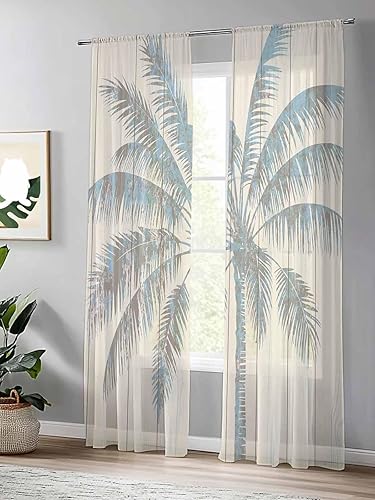 Miniatura 3 de Cortinas semitraslúcidas de 84 pulgadas de largo, con filtro de luz, bolsillo para cortinero, para sala de estar, dormitorio, 2 paneles