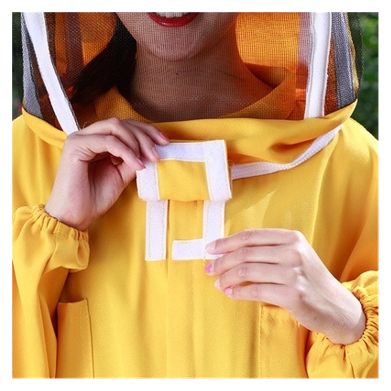 Costume d'abeille, Combinaison d'apiculture en coton avec fermeture éclair, voile de protection, vêtements d'apiculteur, équipement combinaison d'abeille(Giallo,XXL)