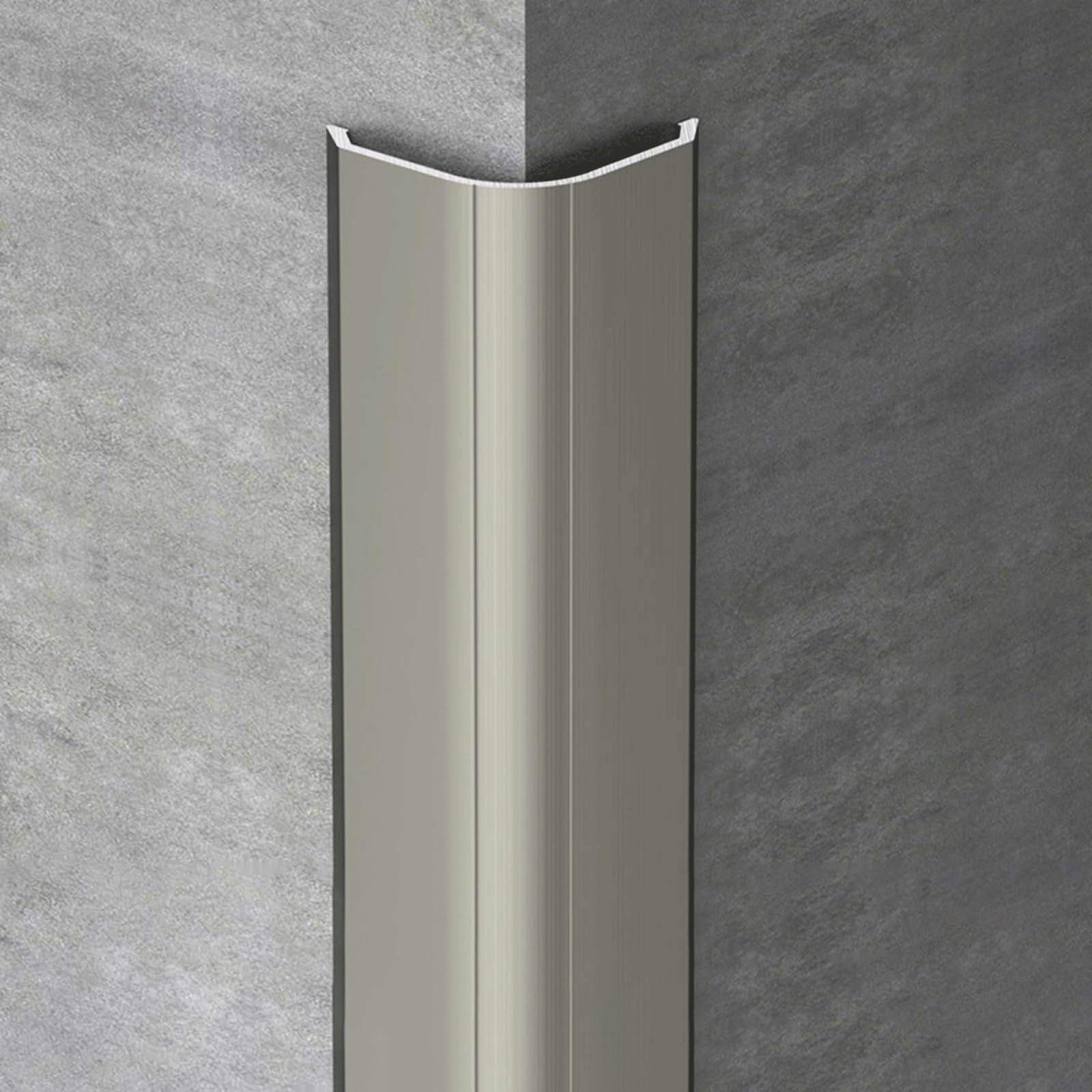 Profilé De Protection De Bord en Aluminium pour Carrelage Cornière De Finition Et Protection D’Angle, 100 Cm X 3 Pièces, Baguette De Finition pour Mur Et Sol(Champagne)