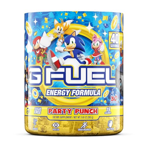 G Fuel Party Punch Game Changing Elite Energy Powder, Sharpens Mental Focus And Cognitive Function, Zero Sugar, Supports Immunity And Mood 9.8 Oz (40 Servings) #TOP9