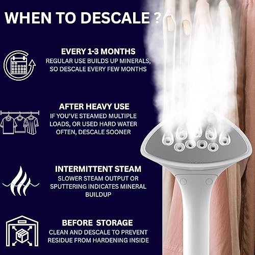 Miniatura 9 de SALAV Performance Series - Vaporizador vertical para ropa con ruedas enrollables para facilitar el movimiento (prensa para pantalones, cepillo de