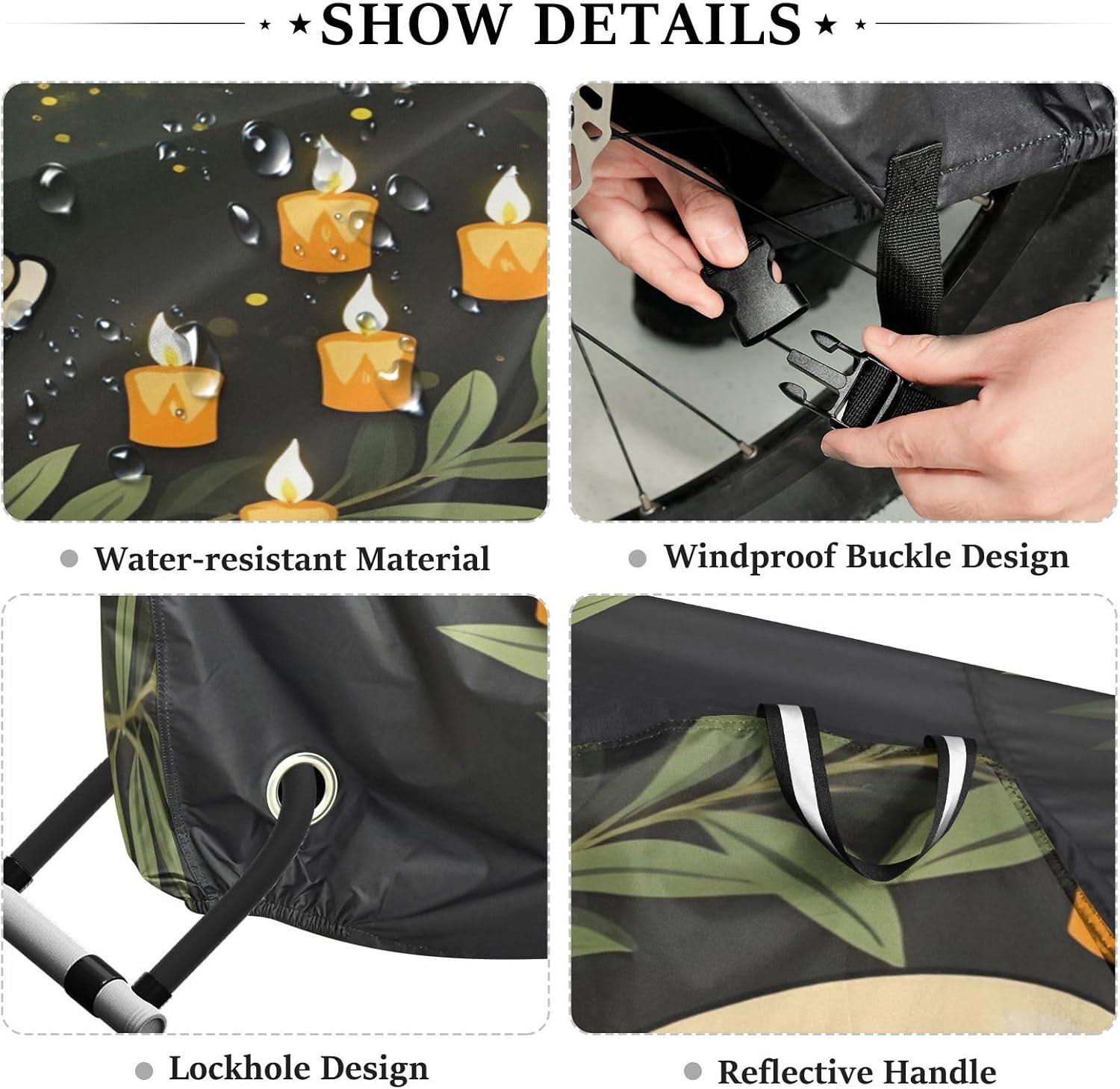 ALAZA Cute Skeleton Skull Bike Cover Waterproof Outdoor Ebike Bicycle Covers Tarp Protection for 1/2 Bikes, Sun UV Dust Wind Proof