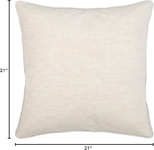 Miniatura 5 de SAFAVIEH Home Renti - Almohada decorativa natural y negra con llave griega de 20 pulgadas