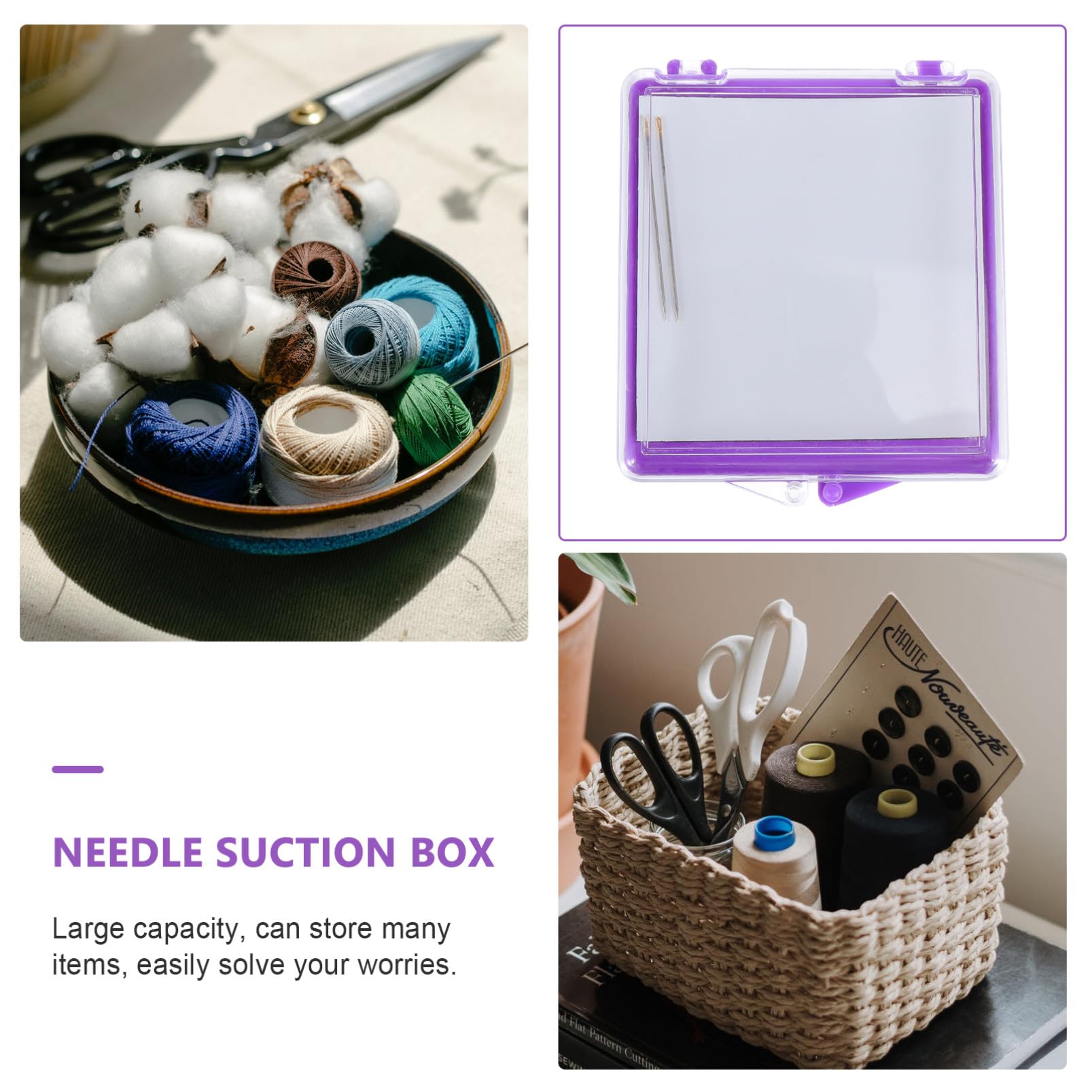 EXCEART 6piezas Contenedor De Herramientas De Costura Magnético Soporte De Agujas Alfiletero Portátil Para Coser y Manualidades Para Agujas Clips y Objetos Metálicos