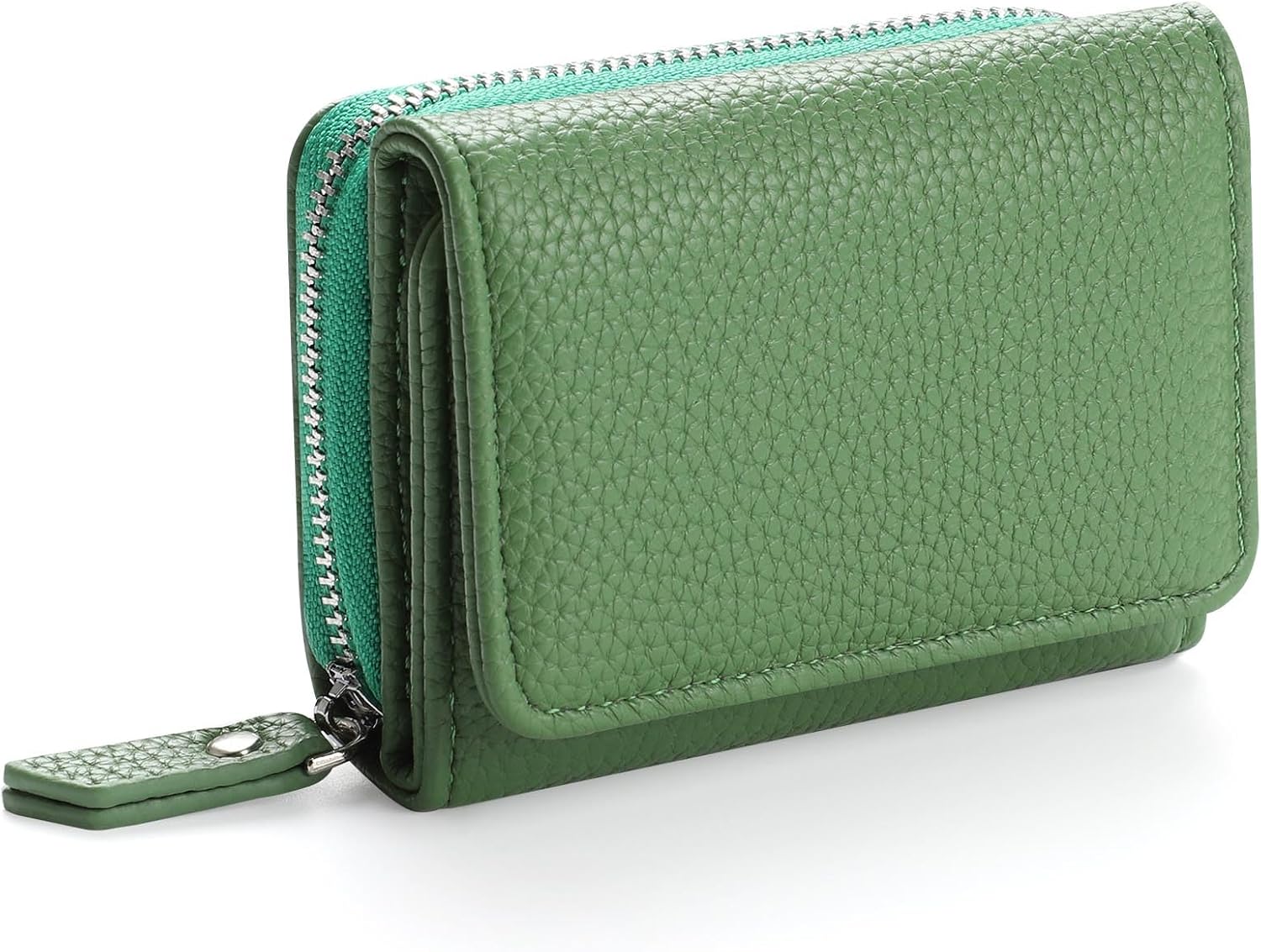 ANYWN Kleine damesportemonnee van zacht leer, kleine portemonnee voor dames, mini-portemonnee met groot muntvak met ritssluiting, beige, 11 x 3 x 9 cm ANYWN Kleine damesportemonnee van zacht leer, kleine portemonnee voor dames, mini-portemonnee met groot muntvak met ritssluiting, beige, 11 x 3 x 9 cm