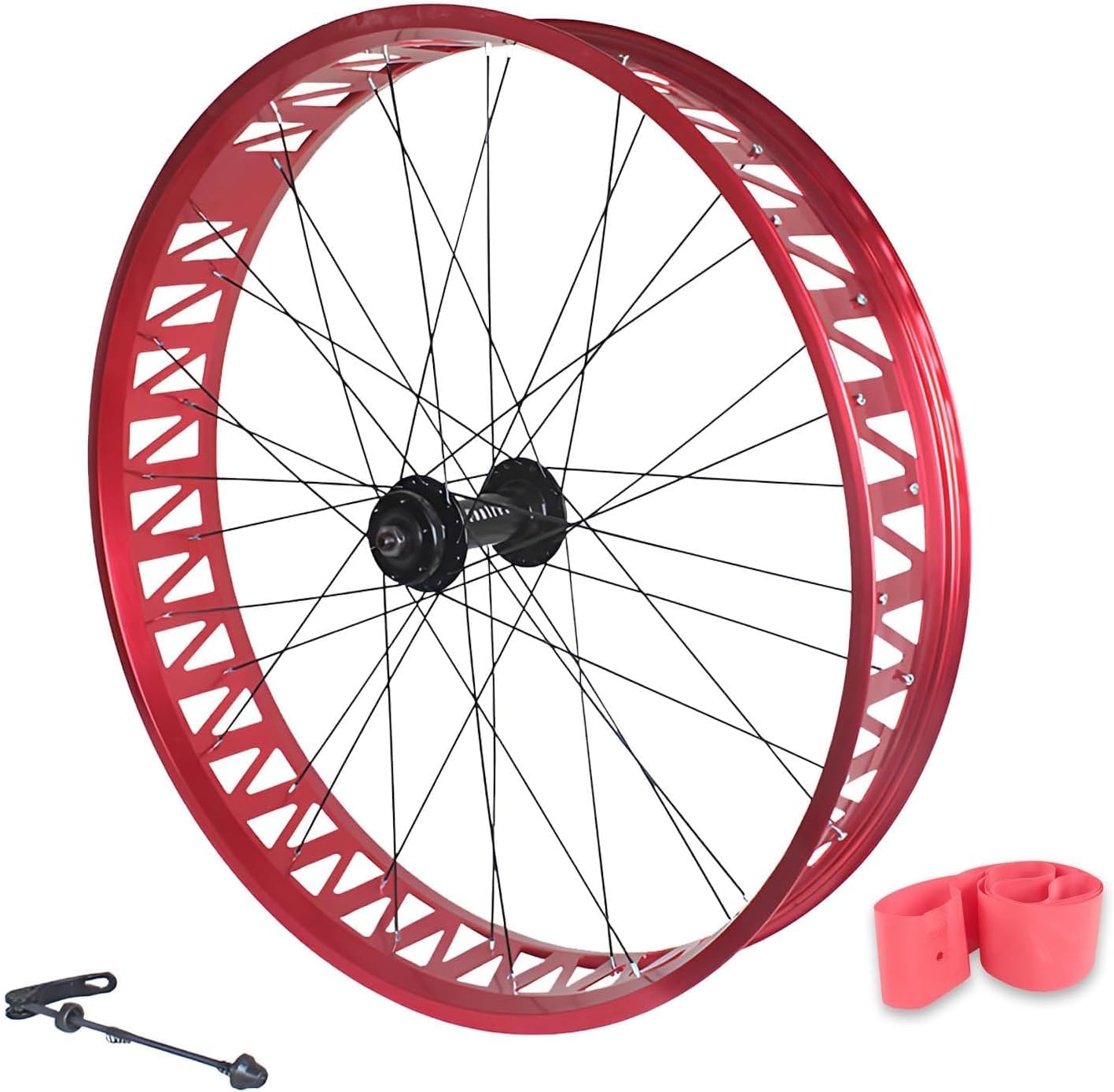 Roues Fat Bike 26 pouces en alu avec pneus 4.0 et moyeux de frein à disque