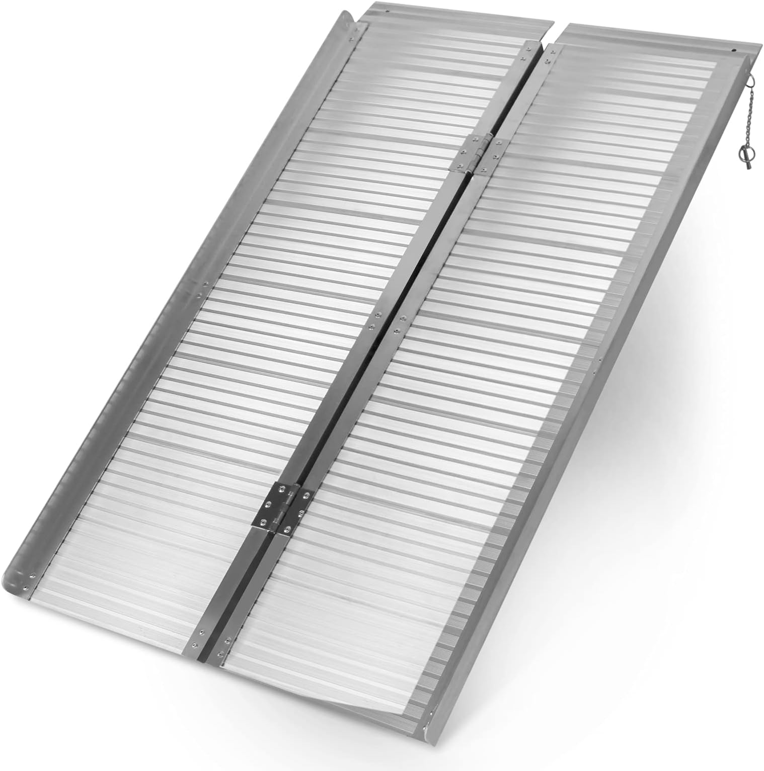 Wheelchair Ramp, Aluminium, Foldable, Various Sizes (90cm/3ft, 122cm/4ft, 150cm/5ft), Mobile Foldable, 270 kg, Wheelchair Ramp, Suitcase Ramp, Flat Ramp for Wheelchairs, Rollators (90 cm)
