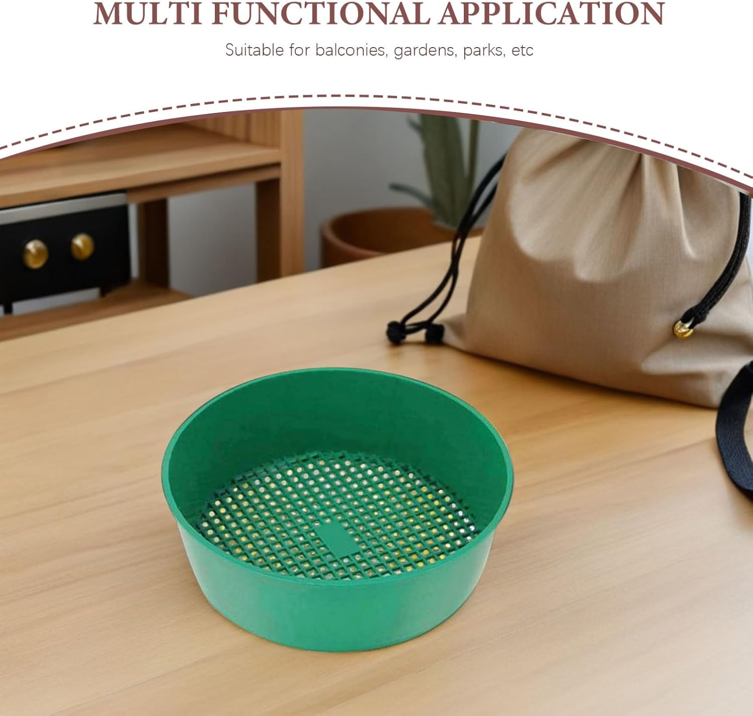 Plastic Garden Sieve Mesh Sifter Tool for Soil and Rock Separation Lightweight and Portable Gardening Supply