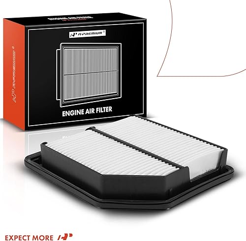 Miniatura 8 de A-Premium Filtro de aire de motor compatible con Honda Civic 2006 2007 2008 2009 2010 2011, L4 1.8L, panel rígido, repuesto # 17220RNAA00