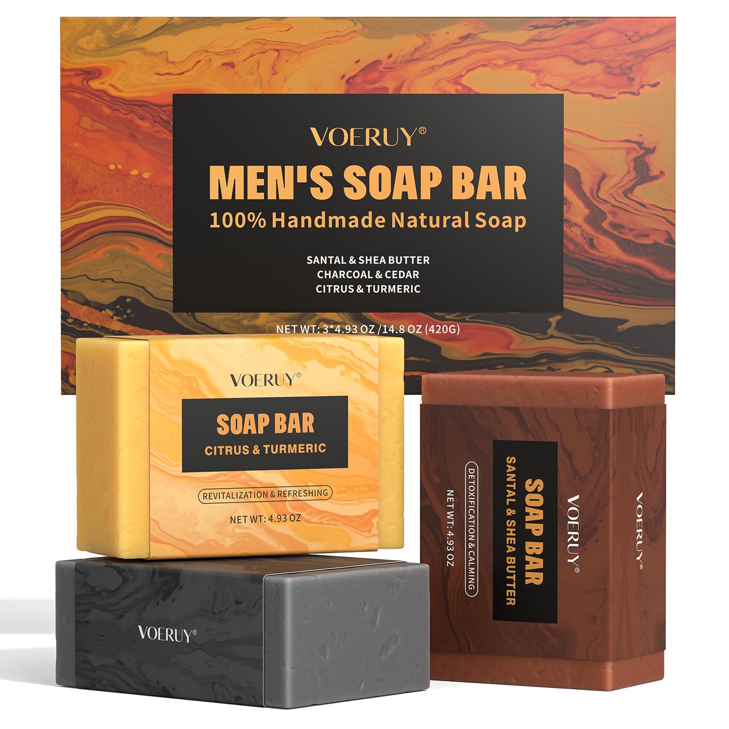 Mens Bar Soap, Natural Handmade Mens Soaps for Face, Body, Hands & Shave, Deep Cleansing, Refreshing Bar Soap for Men , Valentine's Day Gifts for Men - Image 8