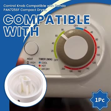 1Pc Control Knobs,White,Heat-Resistant,Wear-Resistant