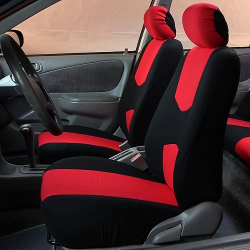 Miniatura 2 de FH Group, FB050217 - Juego completo de fundas de tela plana para asientos de automóvil, juego de tres filas para 7 pasajeros, ajuste universal para