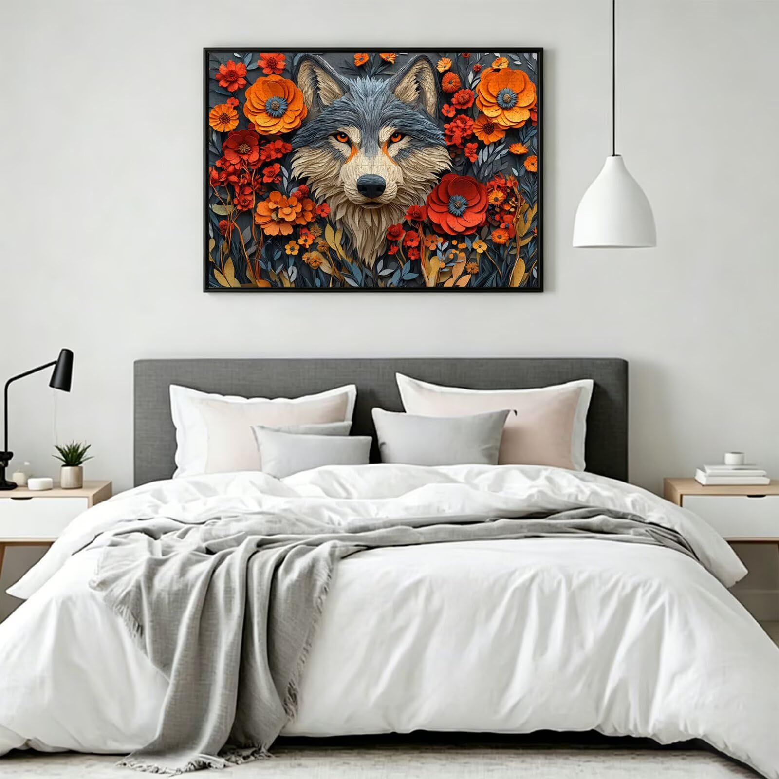 Puzzle 6000 Pezzi lupo Puzzle Classici per Gioco Familiare, n-392 | Impossibile Puzzles, Intrattenimento Creativo, Rilassamento e Intelligence, Regalo per Amore e Amico, Decorazioni Casa, Fiori