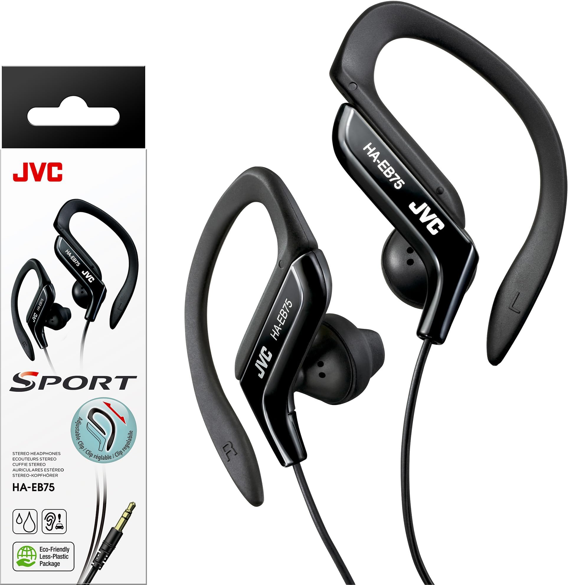 HAEB75B Sports Clip Headphone (Black)