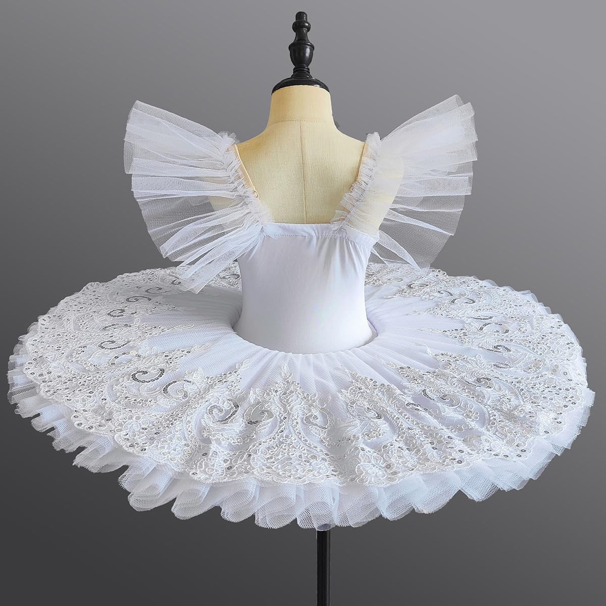 Weiß Professionelle Ballett Tutu, Kinder Mädchen Erwachsene Pfannkuchen Tutu Tanz Ballett Kostüm Ballerina Ballett Kleid Party Kleid Dancewear