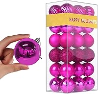 Vista 52 de Esferas de Navidad plateadas grandes de 4 pulgadas, inastillables, adornos colgantes para árbol de Navidad, cumpleaños, Halloween, fiestas