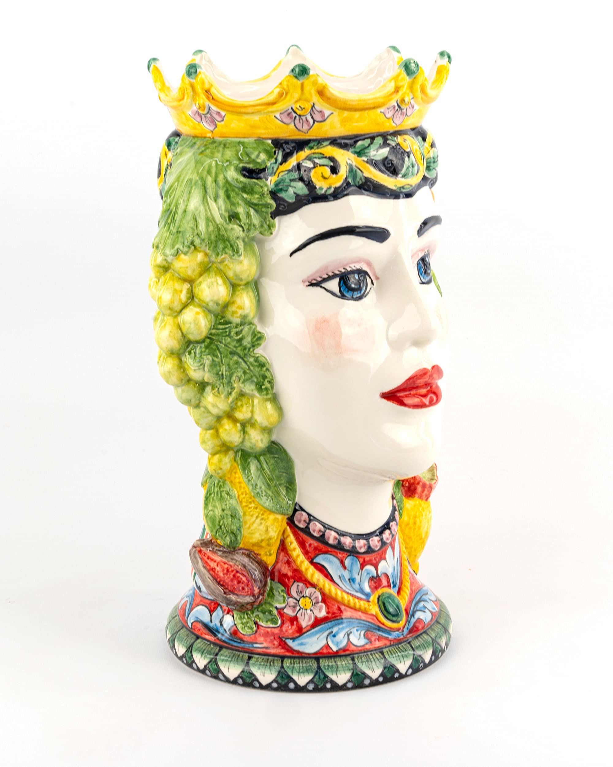 Ceramika CEAR - Sycylijska jeżyna głowa H 37 cm Handmade Caltagirone Head