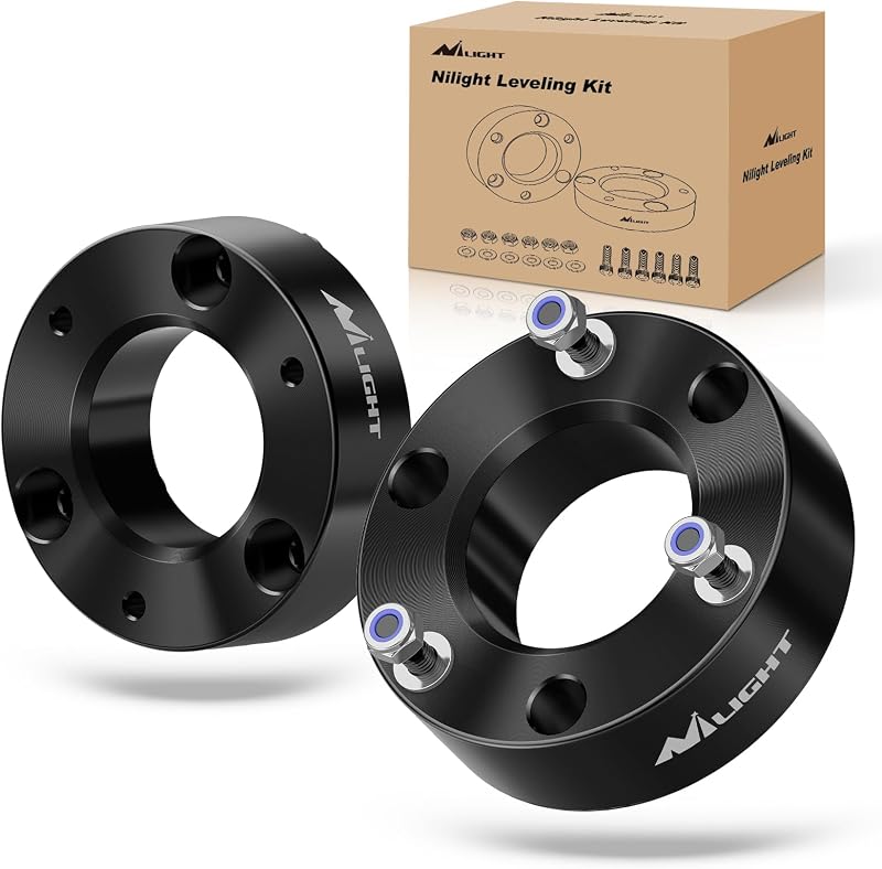 Kit de nivelamento dianteiro Nilight 2,5" para Chevy Silverado e GMC Sierra 1500 2007–2026 – 2 peças
