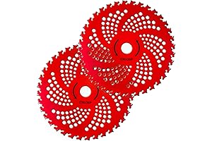 2-Pack 9" 36 Teeth Carbide Tipped Blades for Brush Cutter, Trimmer, Weed Eater (Red)
