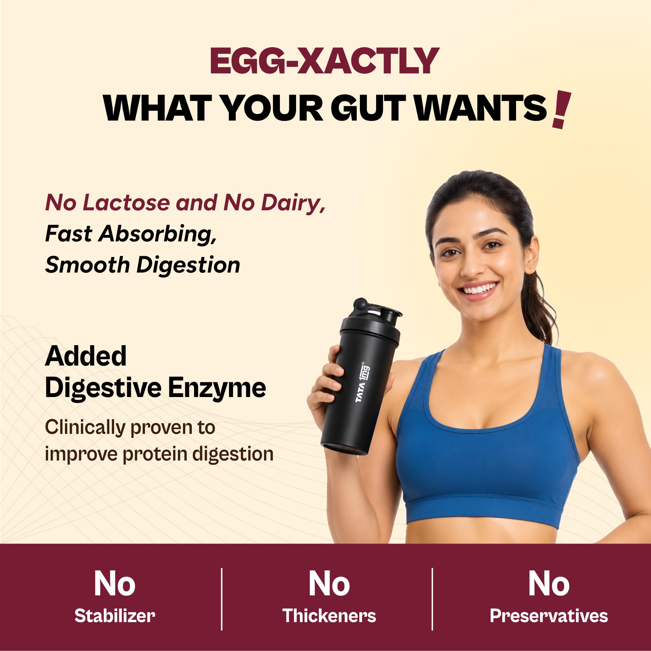 Tata 1mg Egg White Protein Powder | 24g Protein | 5.6g BCAAs per Serve | Cold Coffee — Amazon image 3