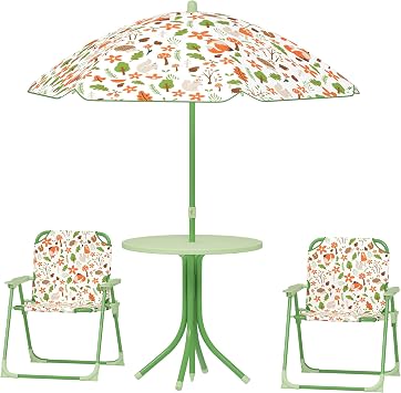 Playful Garden Picnic Set for - Fox Pattern Umbrella
