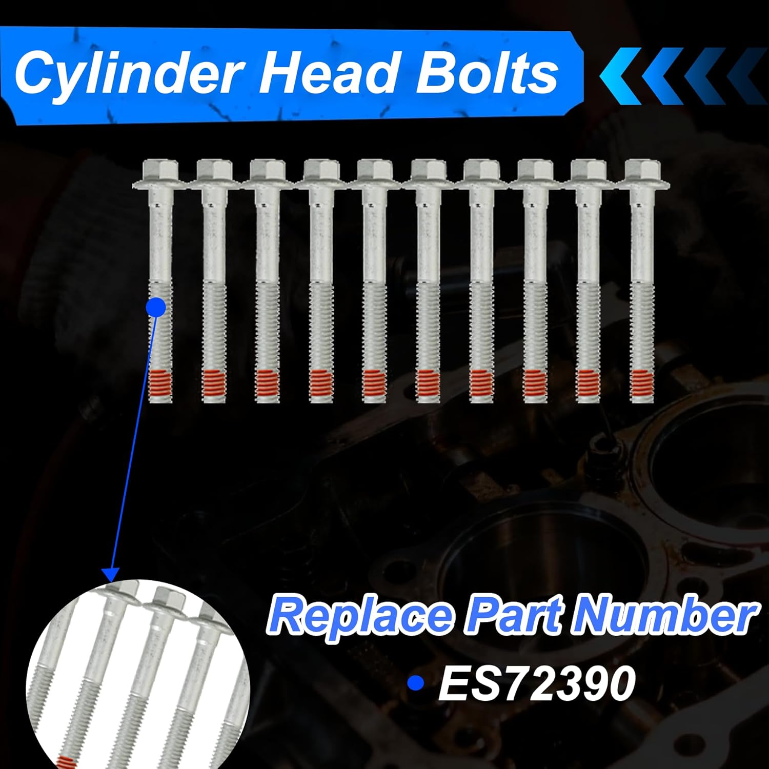 6.0 6.2 Full Gasket Set Head Bolts Fit for 2007-2014 Cadillac Chevrolet GMC Sierra 6.0 6.2 VIN Y HS26192PT-6 CS9284