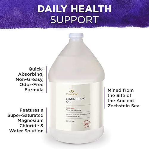 Miniatura 5 de Swanson Spray de aceite de magnesio Zechstein Magnesio - 64 fl oz (1.9 l) Líquido