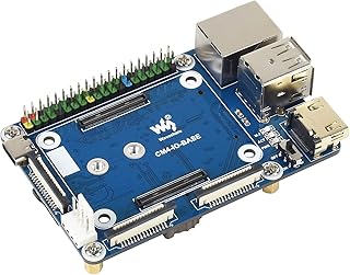 Compute Module 4 IO Board for Raspberry Pi,Mini Base Board (B) Full Version with Standard CM4 Socket and Color-Coded Raspberry Pi 40PIN GPIO Header Onboard CSI/DSI/FAN/HDMI/USB/RJ45 Connectors