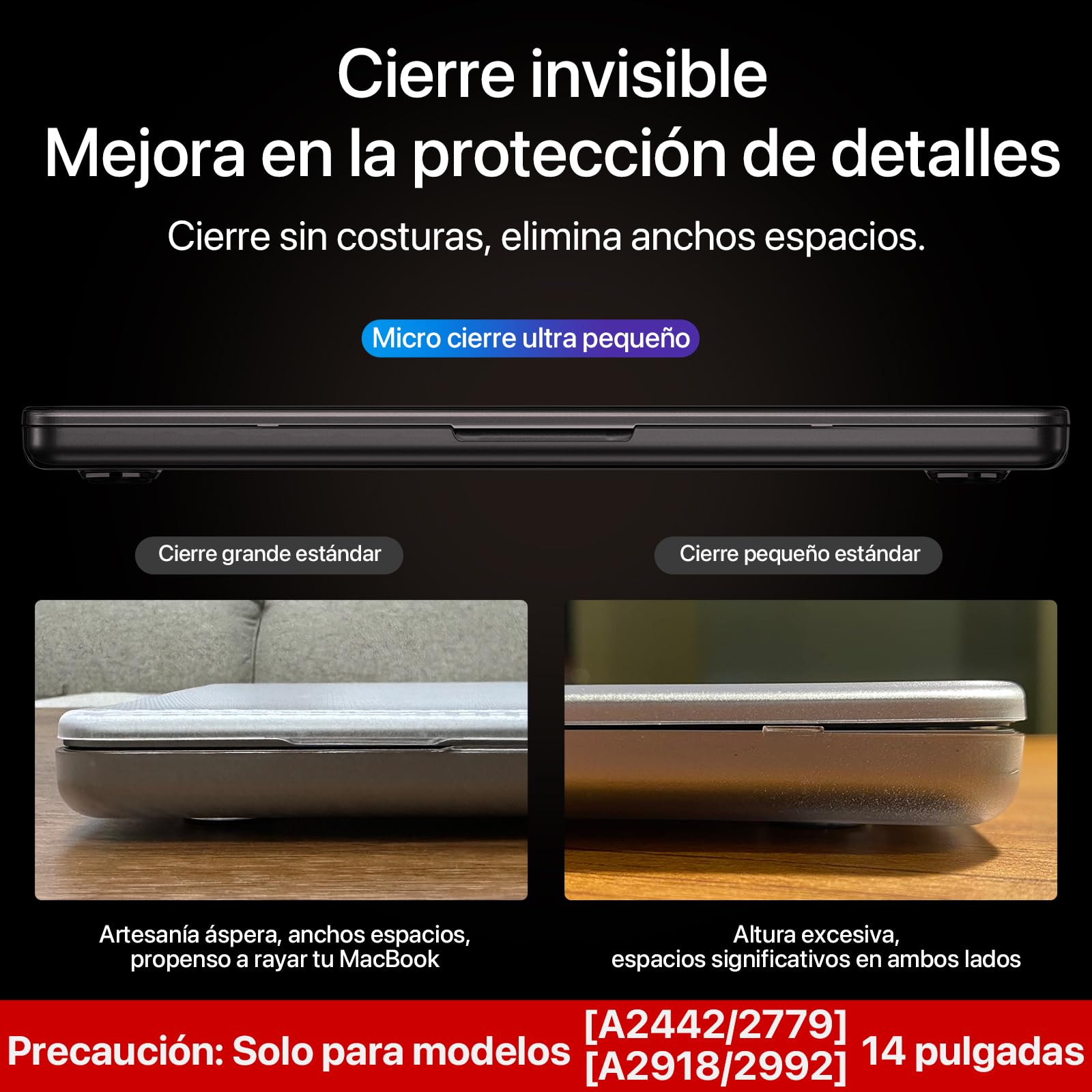 Soonjet Funda rígida Protectora para MacBook Pro de 14 Pulgadas 2025-2021 M5 M4 M3 M2 M1 Pro/MAX [Color Oficial] A3434 A3401 A3112 A2992 A2918 A2779 A2442 Funda rígida Protectora Mate para Laptop