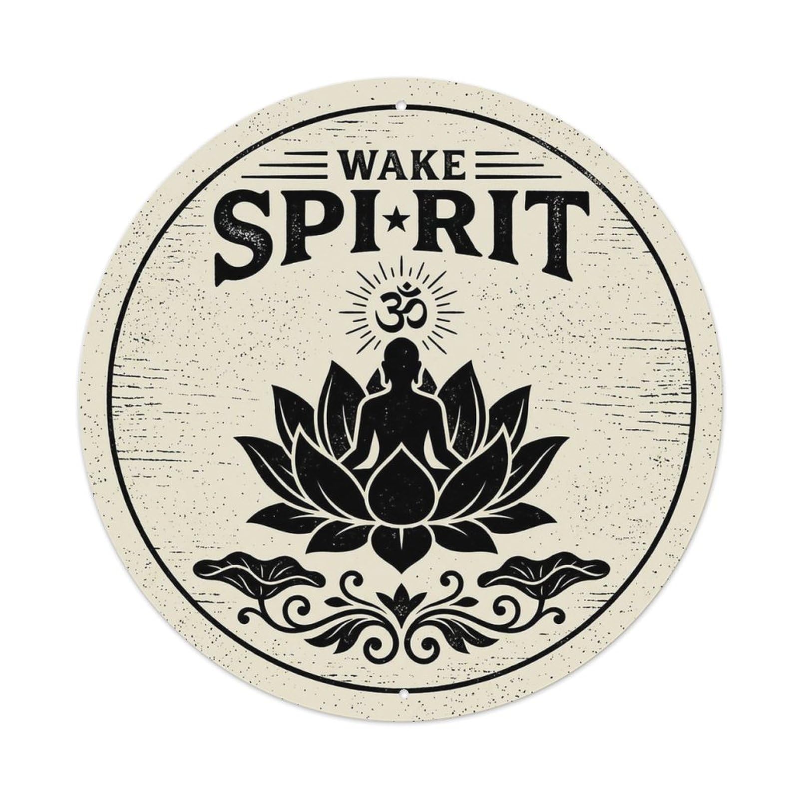 Zen Flower Meditation Den Awaken Spirit Metal Tin Sign