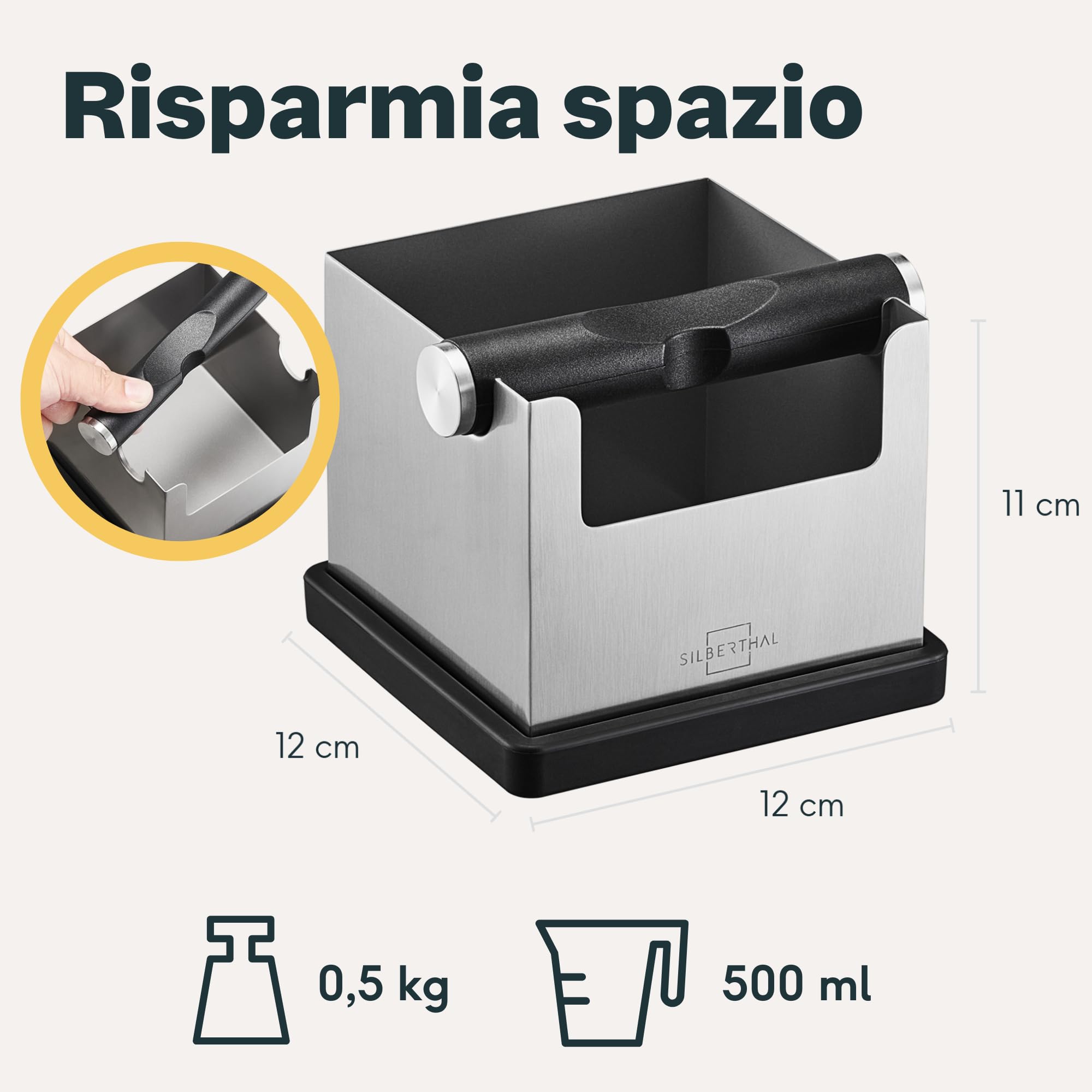 SILBERTHAL Knock box fondi caffe - Contenitore per bar e casa