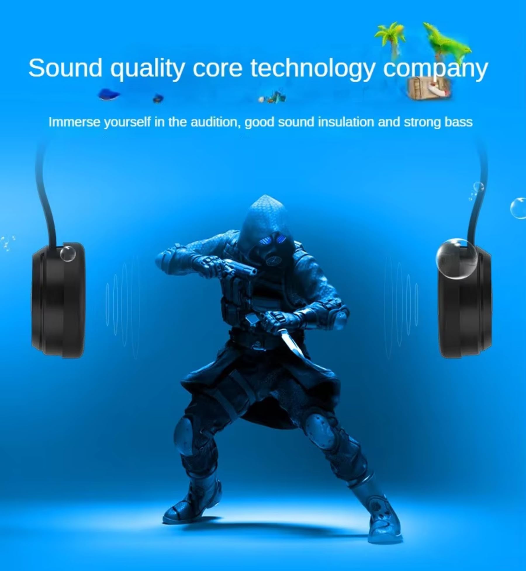 Auriculares de realidad virtual 3D, gafas con auriculares para teléfonos inteligentes iPhone Android, juego universal de gafas de realidad virtual para niños y adultos, juego de video 3D y películas