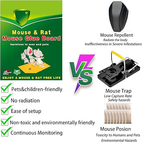 Miniatura 5 de Trampas para ratones, trampas para ratones, trampas para ratones en interiores, trampas para ratas para casa, trampas de pegamento para ratones,