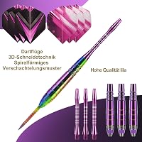 Trecynd Profi Acél Dartok 24g Lila Alumínium Szárral Készlet 4