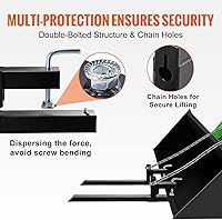 Vista 6 de VEVOR Horquillas de Palé de Abrazadera de 43", Capacidad de 2000 lbs Horquillas de Cucharón de Tractor, Horquilla de Palé de Acoplamiento Rápido