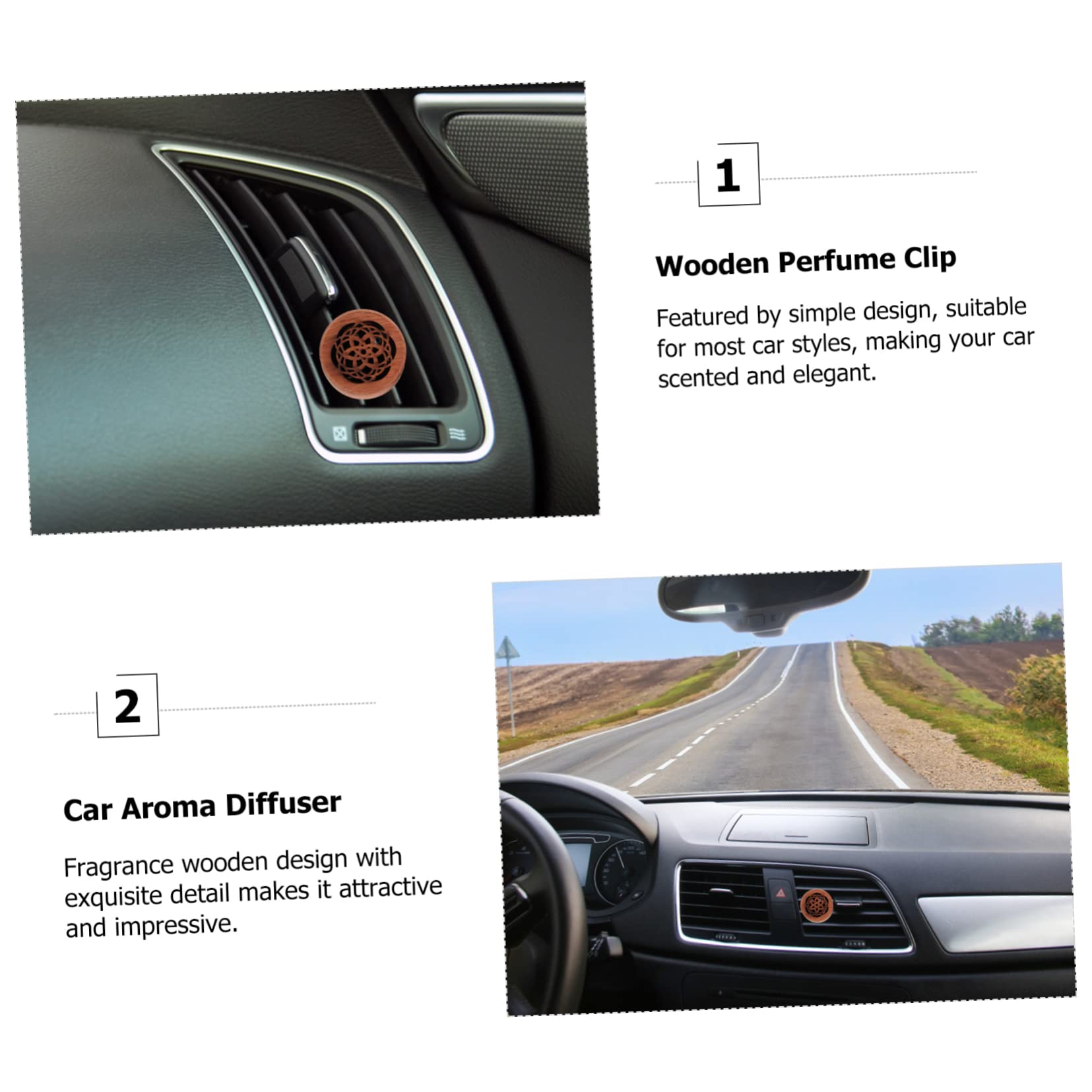 SOLUSTRE 2stücke Auto Diffuser Ätherischer Öl Diffuser Für Für Klimaanlagen Einfache Anwendung Pro Packung