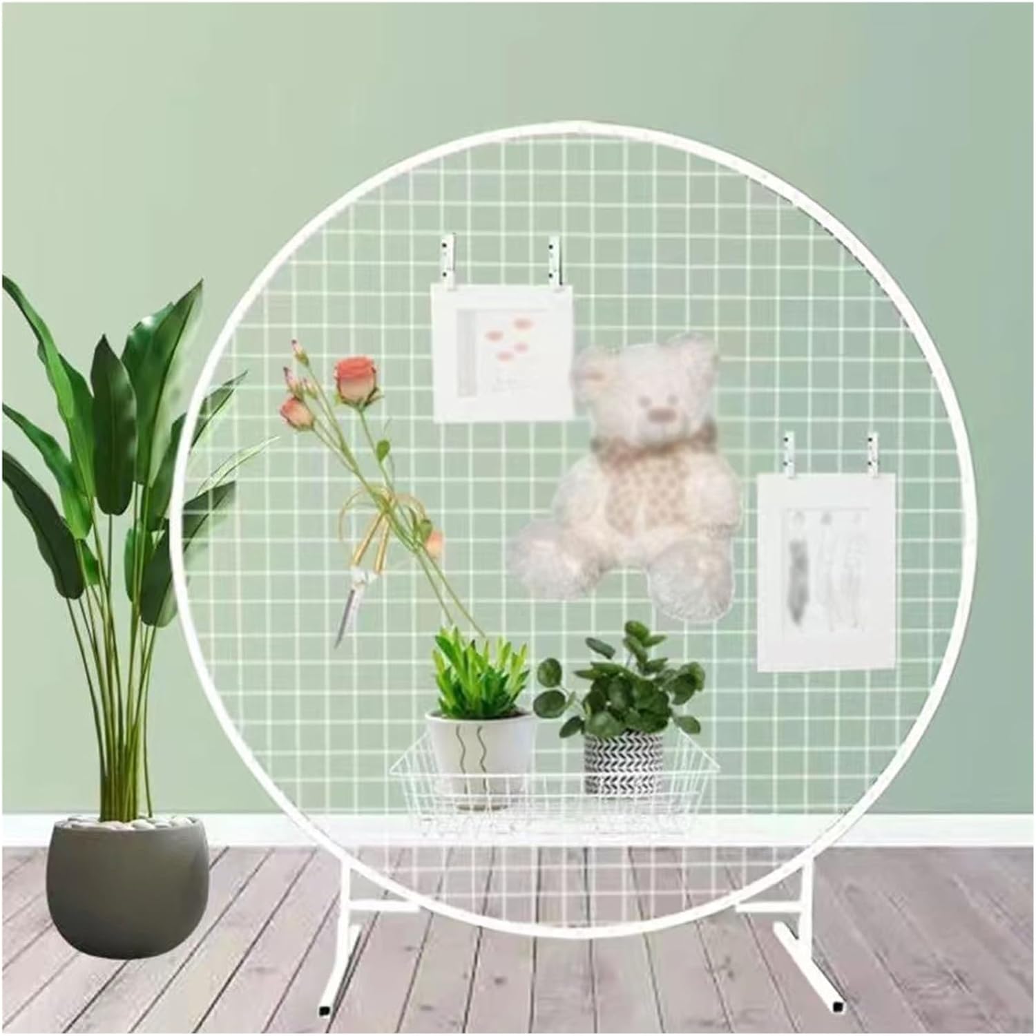 Gridwall Panel Display Stand, Portable Space-Saving Rack for Retail and Craft Fairs, Versatile Standing Display for Supermarkets