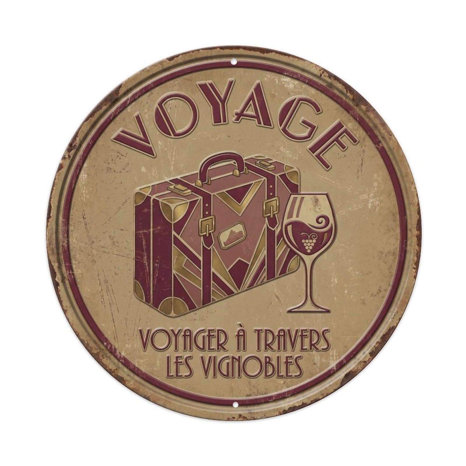Voyage Humorous Mancave Voyage Vintage Metal Tin Sign Plaque Wall Decor for Cafe, Club Bar, Office, Garden Metal Poster 8x8Inch