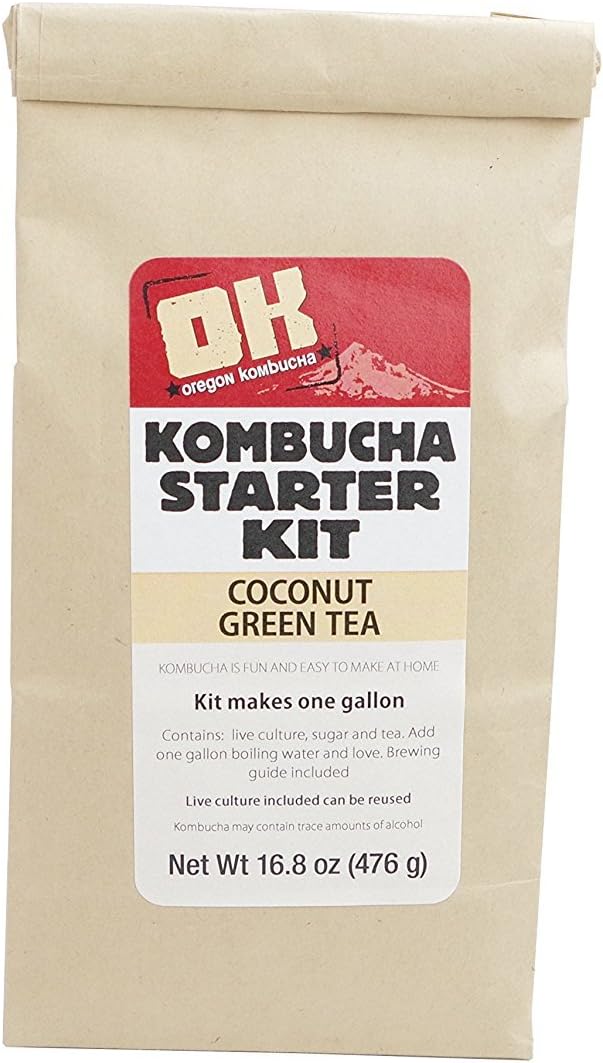 Oregon Kombucha Complete Starter Kit - Coconut Green Tea 9.6 oz(272g)