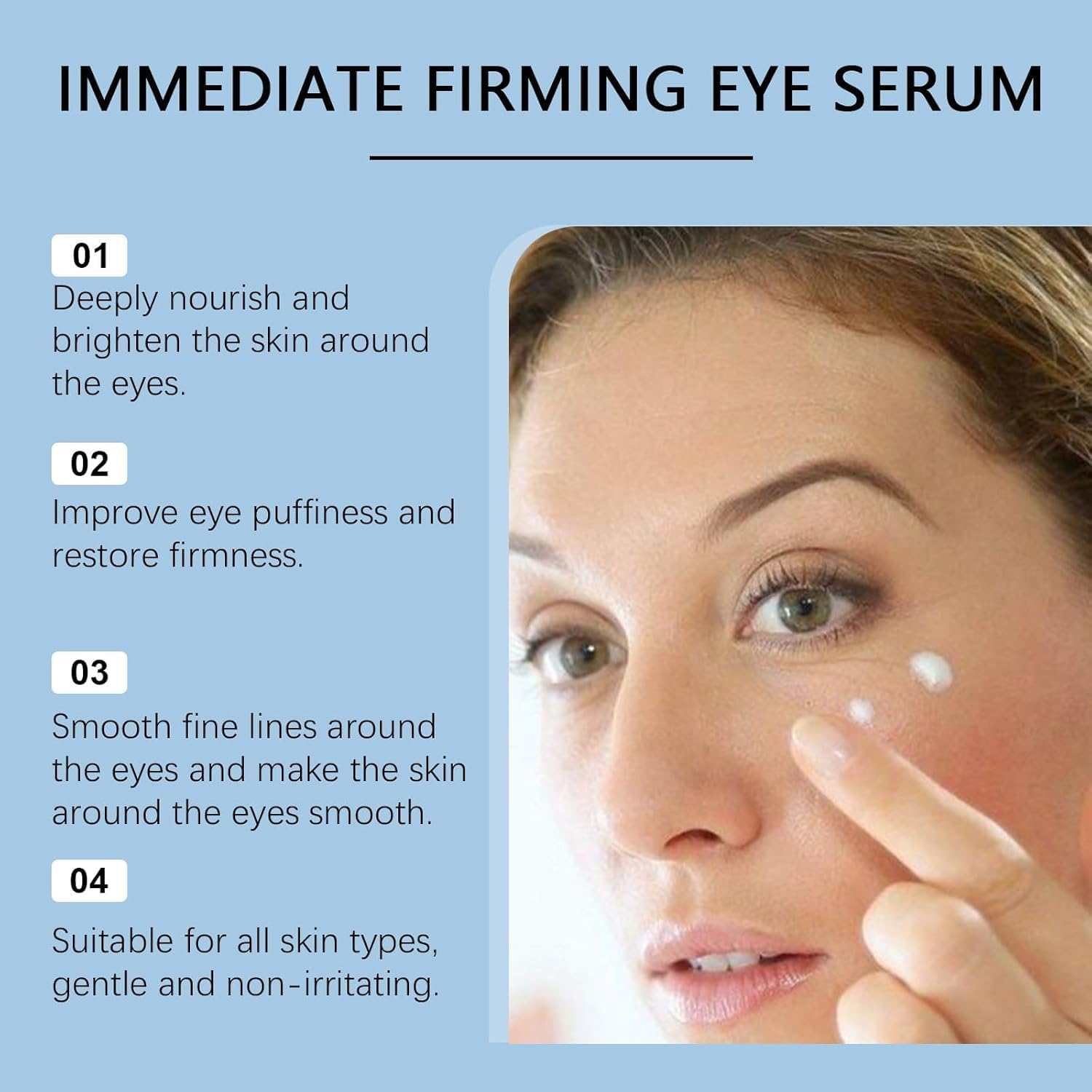 Instant Firming Eye Serum - Anti-Aging Formula, Reduces Under-Eye Bags, Wrinkles, Dark Circles, Fine Lines & Crow'S Feet (1)