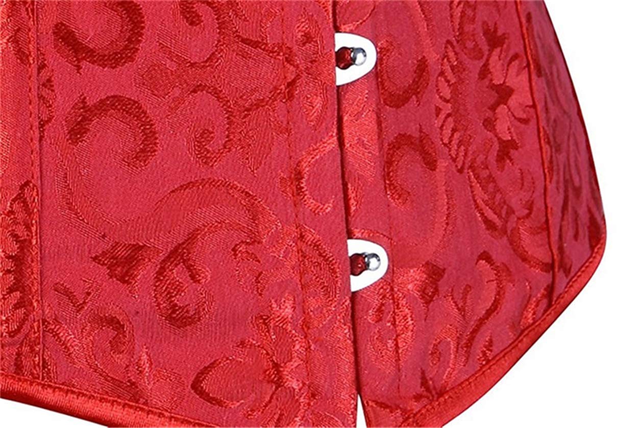 Corset Femme Underbust Steampunk Gothique Lacet Ceinture Bustier pour Halloween et Carnaval
