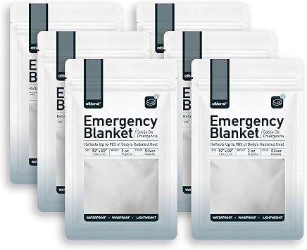 Altland 6 Pack of Emergency Blankets for Winter Survival and Preparedness