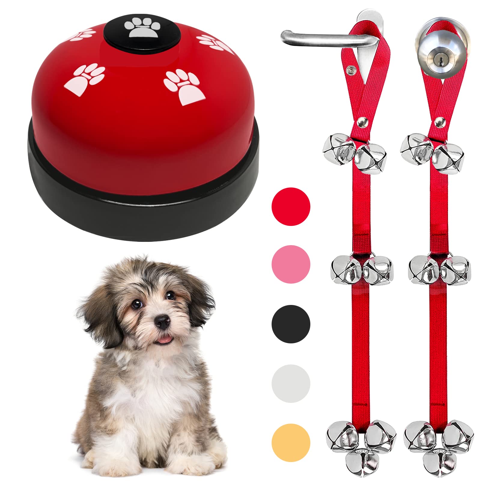 LCCKDD 3 Pack Dog Bells, Dog Potty Bell and Dog Door Bell Potty Train