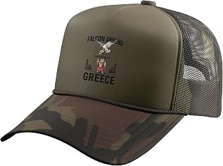 Falcon Around & Finding Out - Funny Greece Spartan Owl Trucker Hat with Adjustable Mesh Back