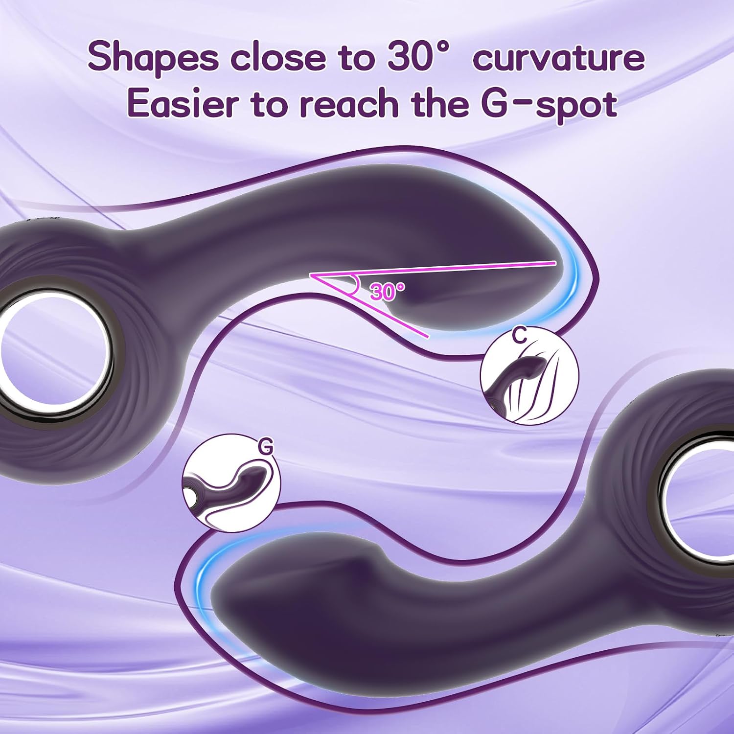 G Spot Vibrator, Ergonomics Curved Clitoral Anal Vibrator Stimulator
