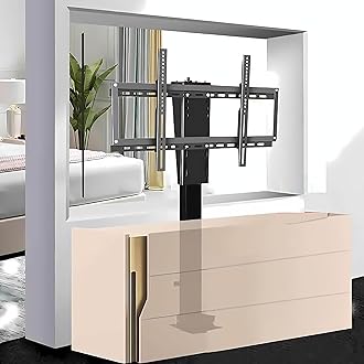Motorised Tv Bracket, Electric TV Ceiling Mount With Memory Remote Control, Tv Lift Mechanism Suit Most LCD/LED TVS 32" - 70", Max Mount Size 600x400mm(730-1730mm)